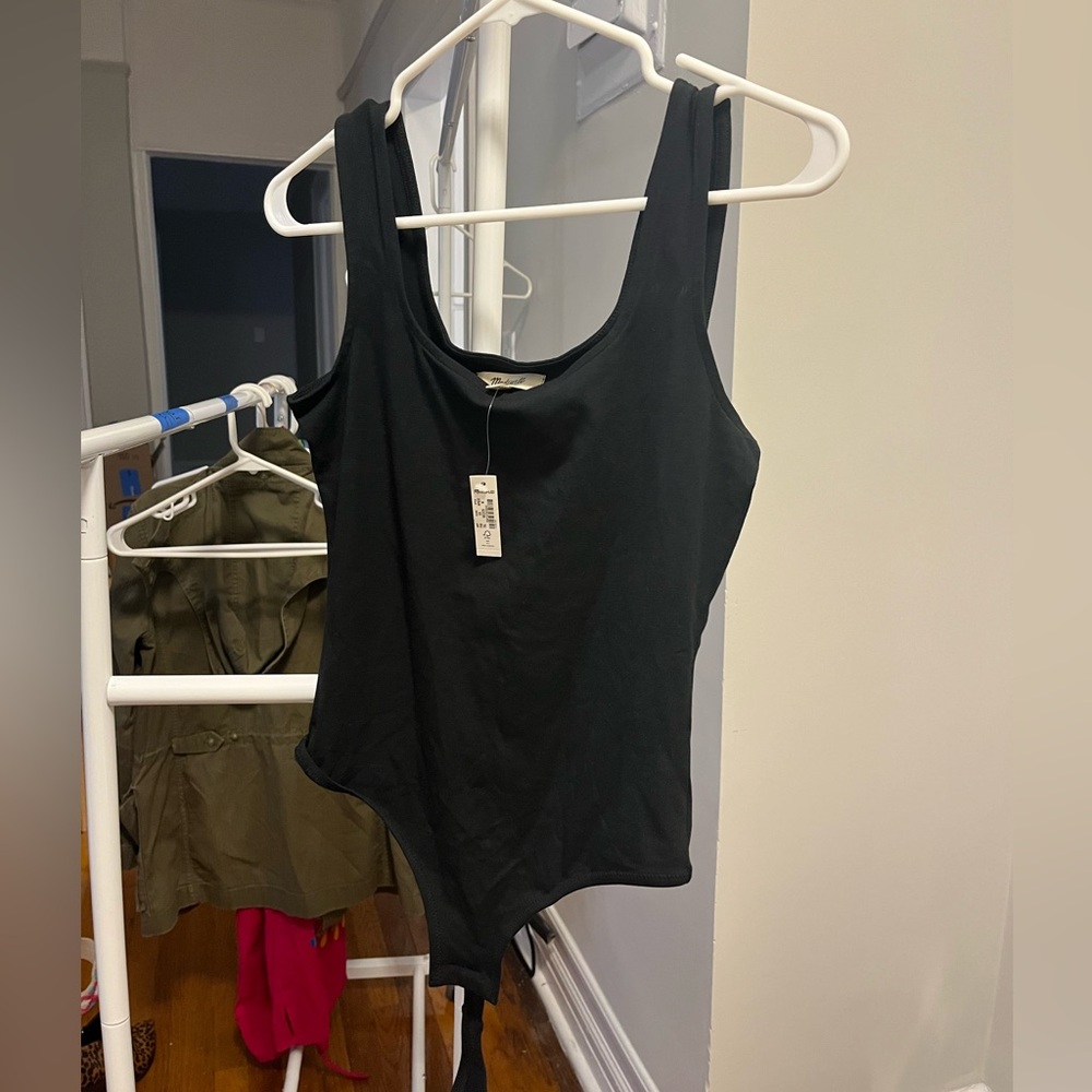 Madewell Wide-Strap Tank Thong Bodysuit